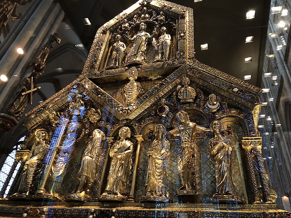 Détail du reliquaire doré — Kölner Dom