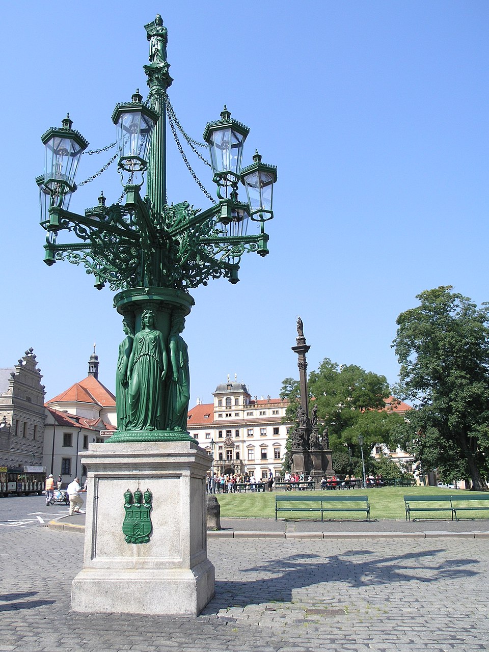 Kandelaber op het Hradčanské náměstí