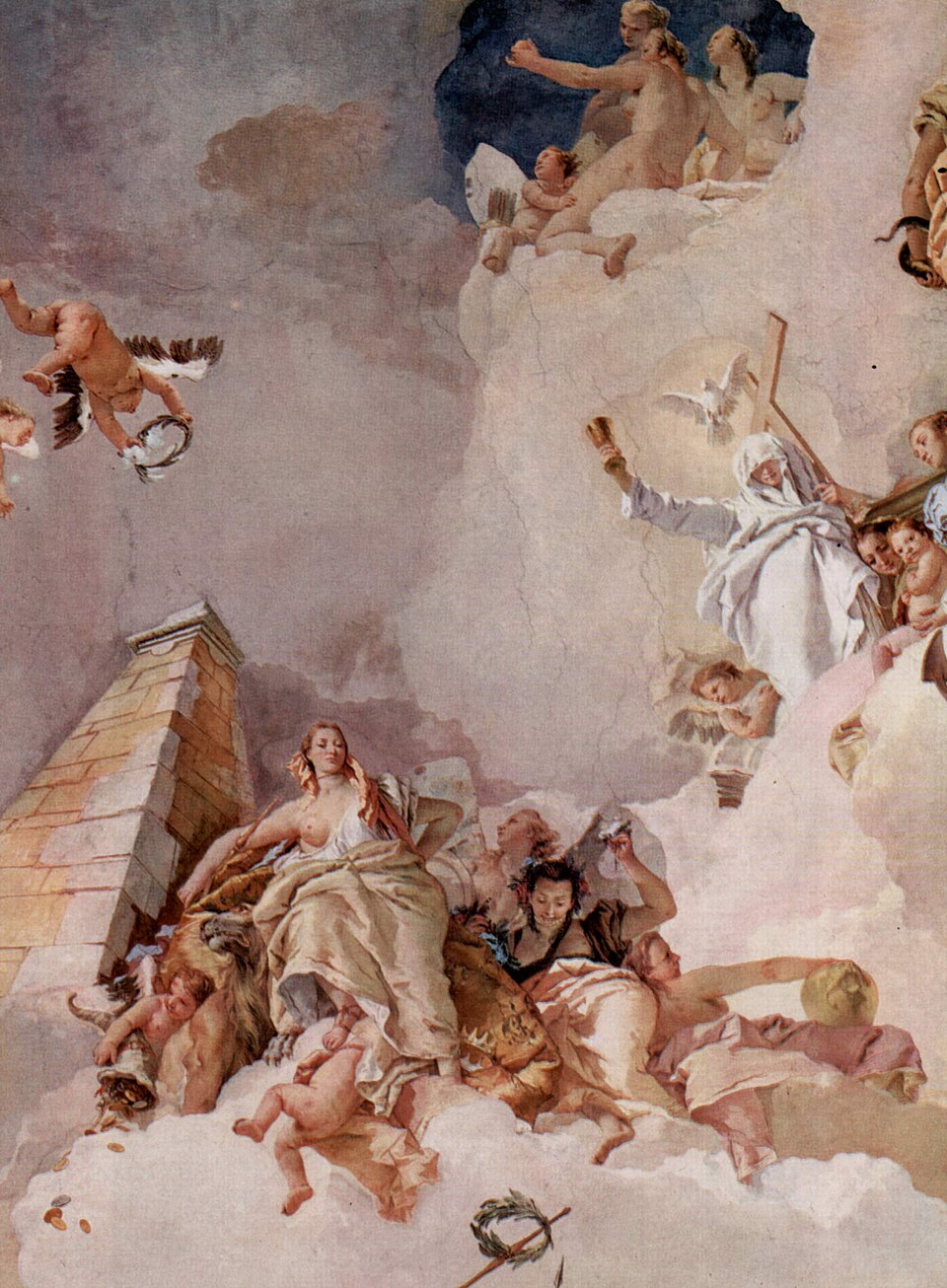 Fresques du Palais Royal de Madrid, Scène : Apothéose de la Monarchie Espagnole, détail — Palacio Real de Madrid