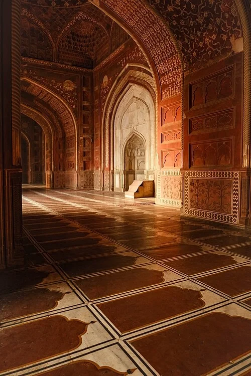 L'intérieur de la mosquée — Taj Mahal