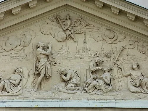 Le fronton de la peste — Wiener Karlskirche
