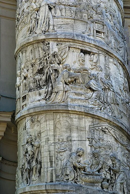 Les reliefs de saint Charles — Wiener Karlskirche