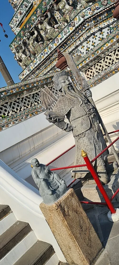 Chinese Stone Guardian — Wat Arun audio guide stop