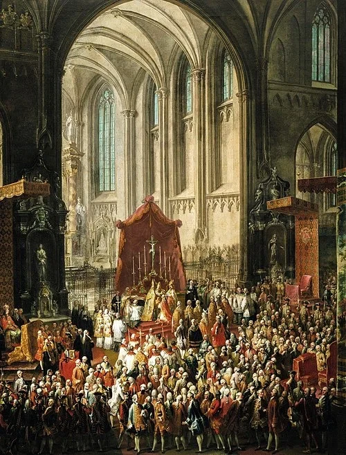 L'incoronazione di Giuseppe II a Re dei Romani nel Duomo di Francoforte, 3 aprile 1764