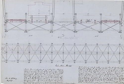 Les plans de John Roebling — Brooklyn Bridge