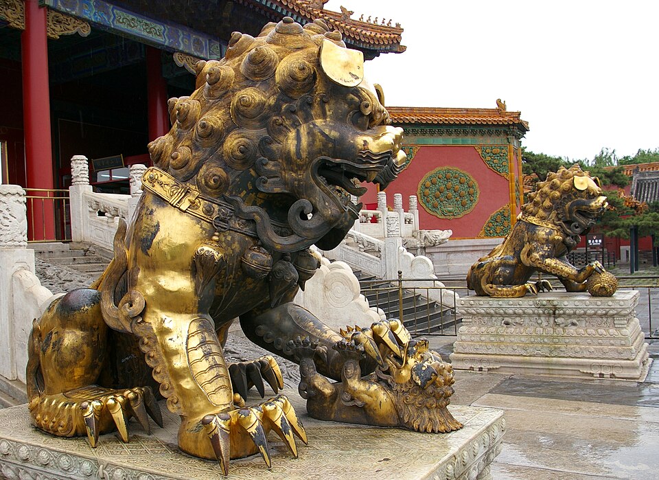 Lions dorés de la Cour intérieure — Forbidden City