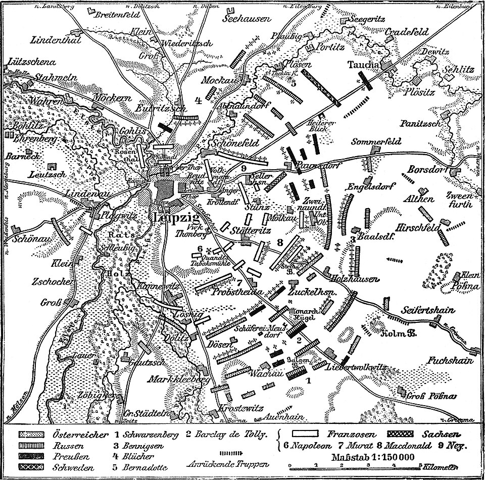 La carte de la bataille — Völkerschlachtdenkmal