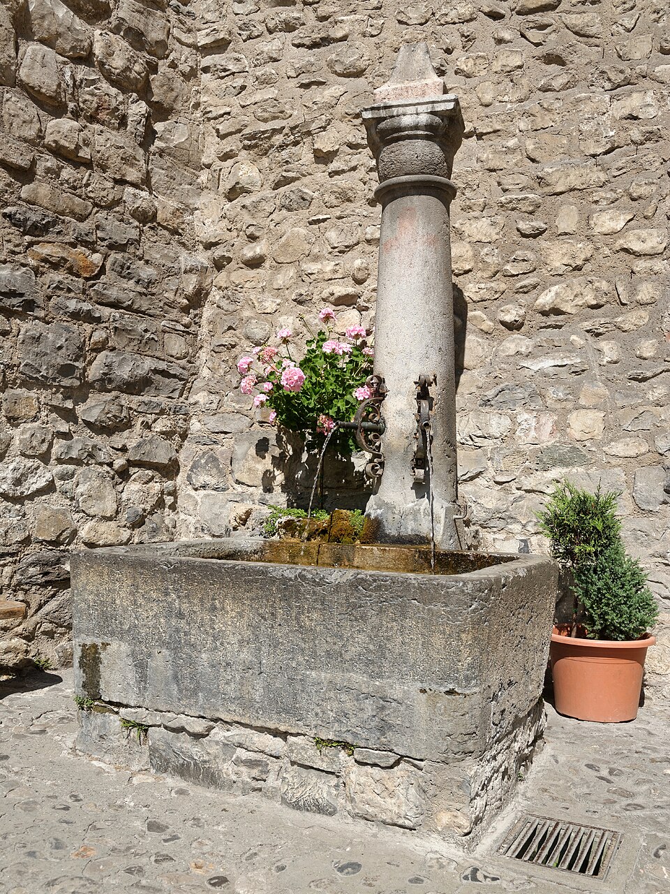 La fontaine — Château de Chillon