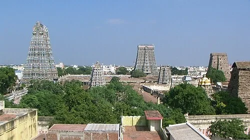 Vue aérienne du temple de Meenakshi — Meenakshi Temple