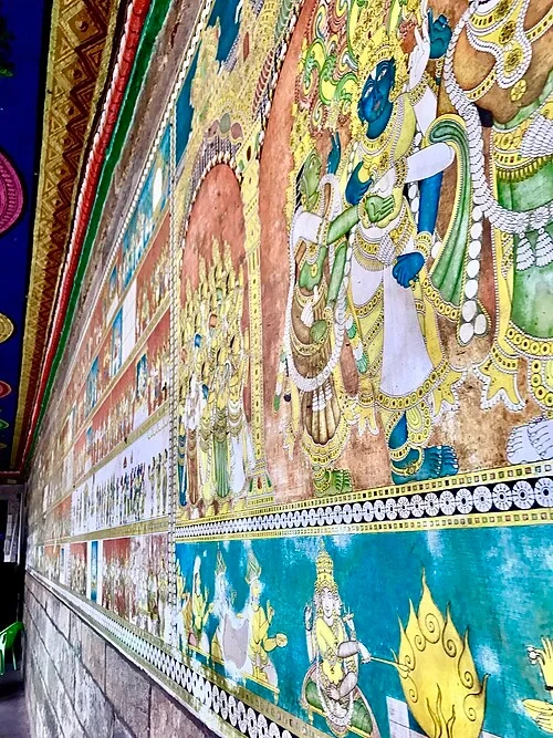 Painted Wall in Meenakshi Amman Temple