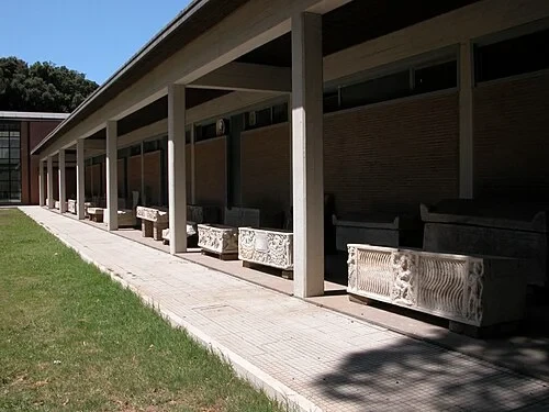 The Sarcophagi Gallery — Ostia Antica audio guide stop
