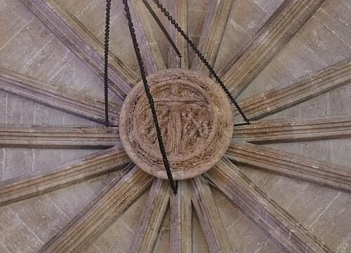 Clé de voûte de la Vierge de la Miséricorde — Llotja de la Seda