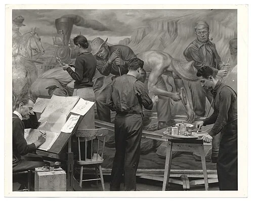 La fresque « Le rôle de l'immigrant » — Ellis Island