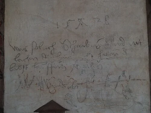 Graffitis du sac de Rome de 1527 — Villa Farnesina