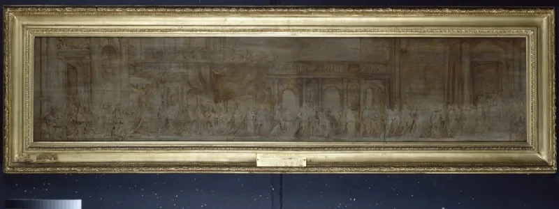Carlos I y los Caballeros de la Jarretera en procesión