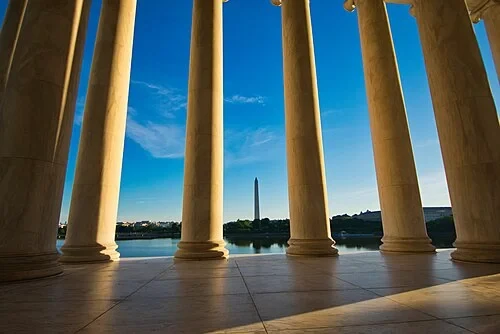 L'axe symbolique — Jefferson Memorial