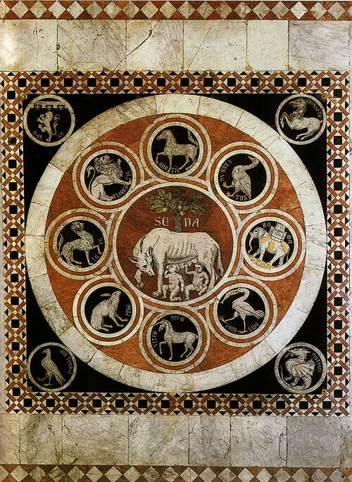 The She-Wolf Floor Mosaic