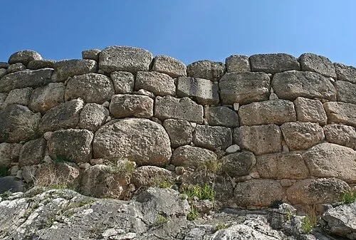 Primo piano dei massi giganti — Mycenae Archaeological Site