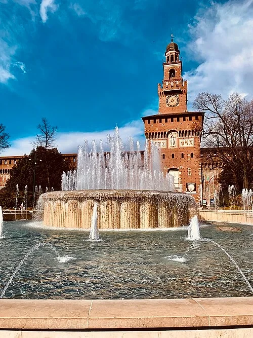 Filarete Tower and Fountain
