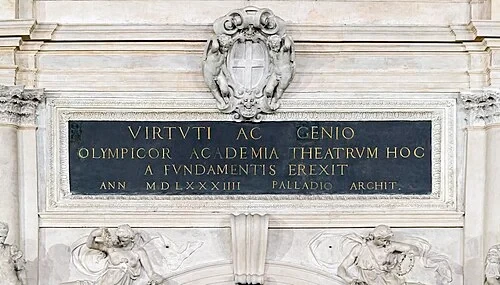 L'Iscrizione Dedicatoria — Teatro Olimpico
