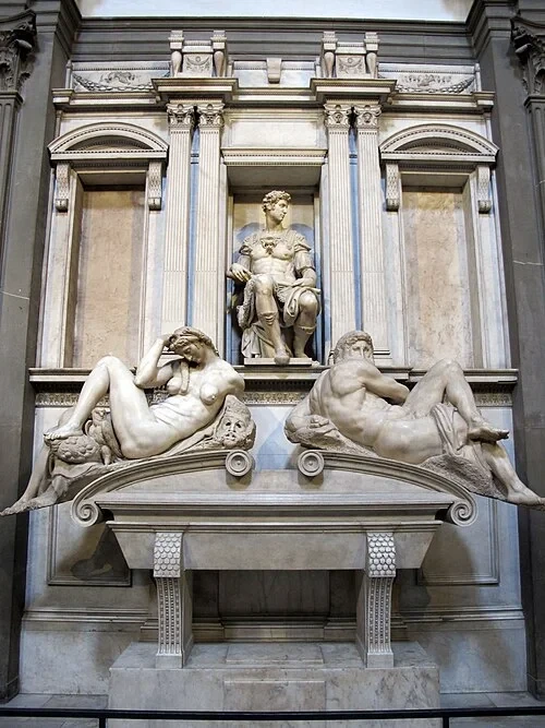 Der Herzog und die Allegorien der Zeit — Basilica di San Lorenzo
