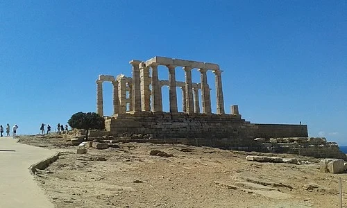 Overzicht van de Tempel van Poseidon