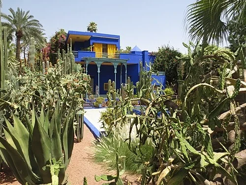 La villa et son paysage de cactus — Jardin Majorelle