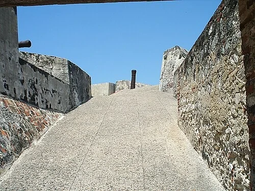 The Upper Access Ramp — Castillo de San Felipe de Barajas audio guide stop