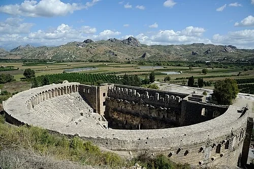 Panoramas of the Theatre and Valley — Aspendos Antik Tiyatrosu audio guide stop