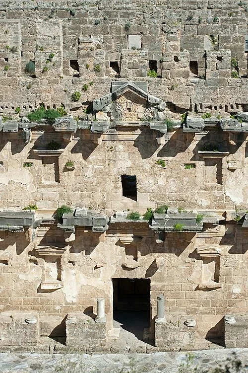 Stage Wall Architectural Details — Aspendos Antik Tiyatrosu audio guide stop