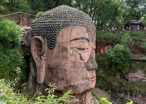 The Giant Head and Ears — Leshan Giant Buddha audio guide stop