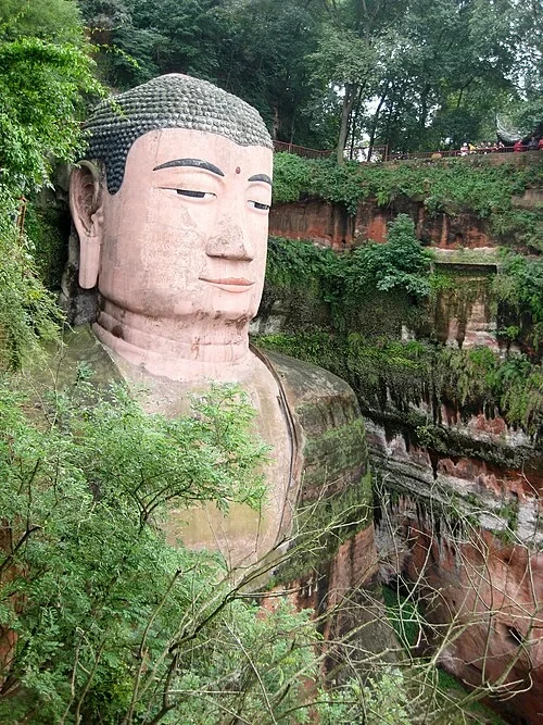 Upper Body and Chest View — Leshan Giant Buddha audio guide stop