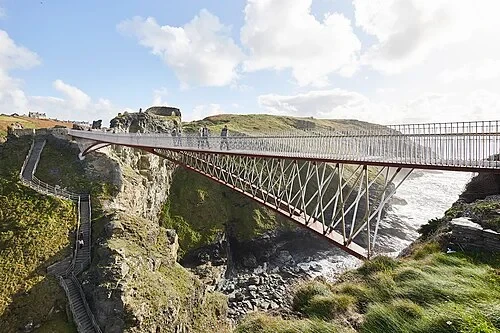 The Cantilevered Footbridge — Tintagel Castle audio guide stop