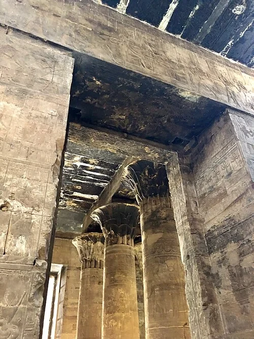 The Soot-Blackened Ceiling — Temple of Edfu audio guide stop